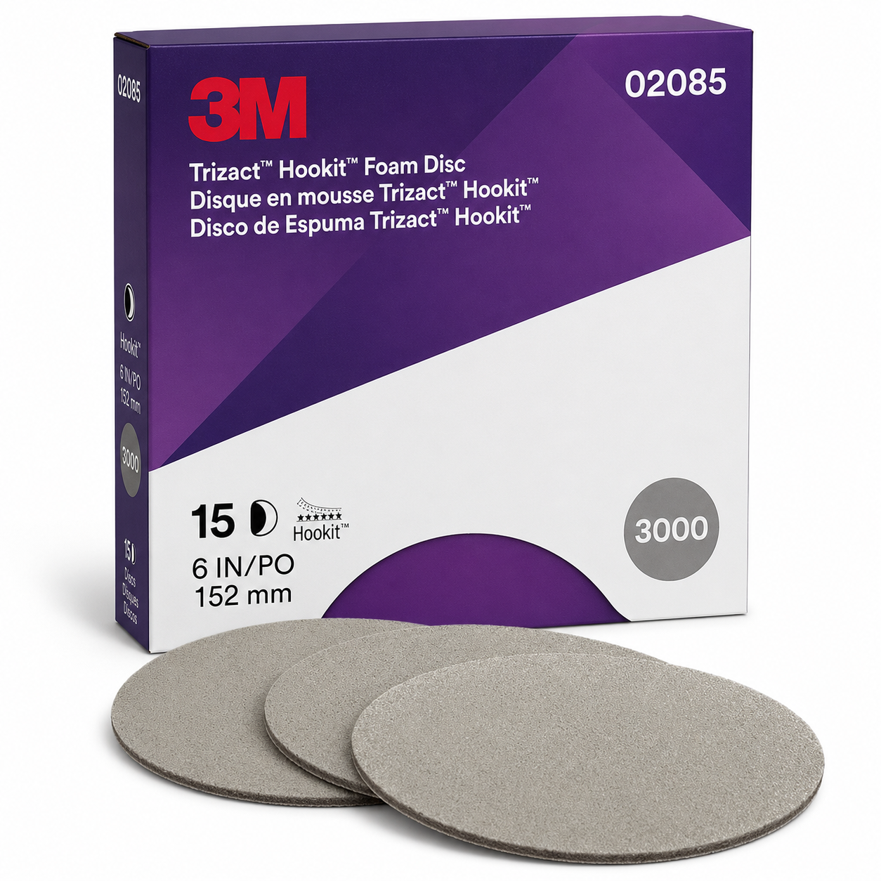 3M™ Trizact™ Hookit™ Foam Disc 3000 (15PK)