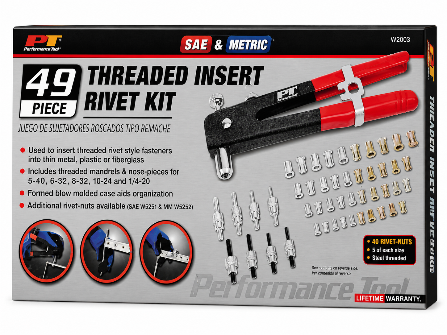 Threaded Insert Rivet Kit